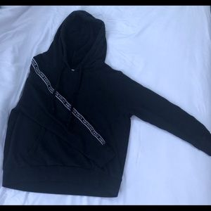 Black American Eagle sweatshirt, American Eagle lining along sleeves